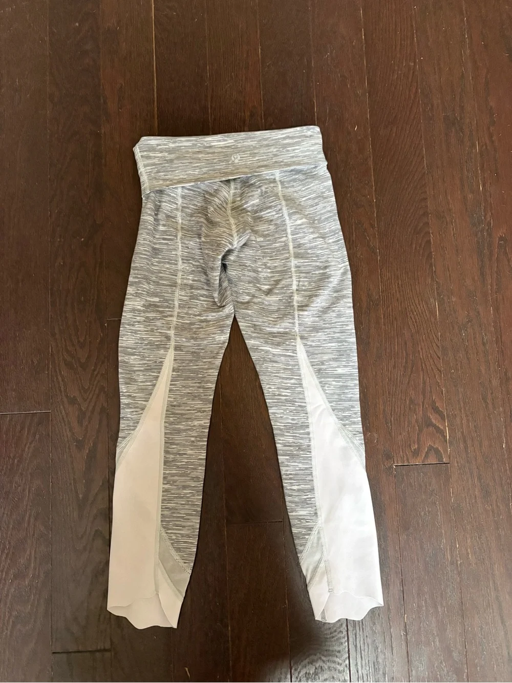 lululemon athletica Heather Light Gray Seam Detail Leggings